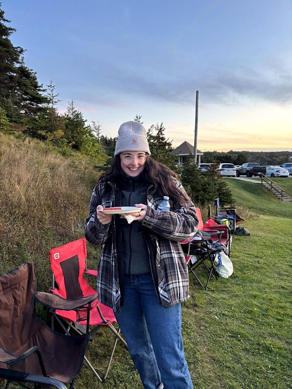 A cadet at the campfire