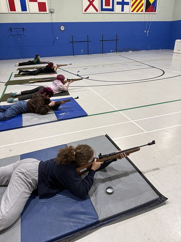 166 Fort Townshend Sea Cadets on the marksmanship range in St. John’s